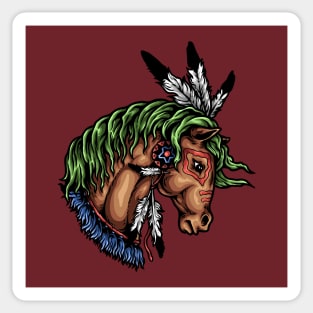 horse head ornament Sticker